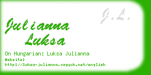 julianna luksa business card